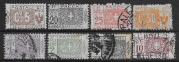 Italia Italy 1914 Regno Pacchi Postali Nodo Savoia Sezioni 8val Sa N.PP7,PP9-PP13,PP15-PP16 US - Pacchi Postali