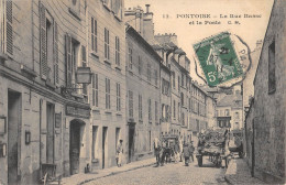 CPA 95 PONTOISE / LA RUE BASSE ET LA POSTE - Pontoise