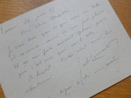 Jules LEMAITRE (1853-1914) Ecrivain Fondateur LIGUE De La PATRIE. ACADEMIE FRANCAISE. Autographe - Personajes Historicos