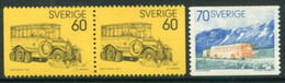 SWEDEN 1973 Postbuses MNH / *.  Michel 790-91 - Unused Stamps