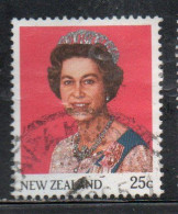 NEW ZEALAND NUOVA ZELANDA 1985 1989 QUEEN ELIZABETH II 25c USED USATO OBLITERE' - Usati