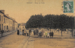 CPA 95 DOMONT / PLACE DU FRICHE / Cpa Toilée - Domont