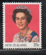 NEW ZEALAND NUOVA ZELANDA 1985 1989 QUEEN ELIZABETH II 25c MNH - Ungebraucht