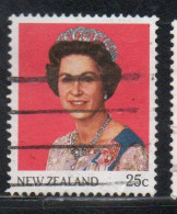 NEW ZEALAND NUOVA ZELANDA 1985 1989 QUEEN ELIZABETH II 25c USED USATO OBLITERE' - Usati