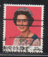 NEW ZEALAND NUOVA ZELANDA 1985 1989 QUEEN ELIZABETH II 25c USED USATO OBLITERE' - Used Stamps