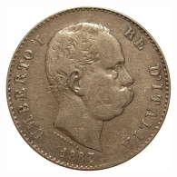 REGNO D'ITALIA 1 Lira 1887 QBB - 1878-1900 : Umberto I