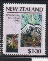 NEW ZEALAND NUOVA ZELANDA 1987 NATIONAL PARKS TONGARIRO PARK 1.30$ USED USATO OBLITERE' - Usati