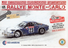 16e Rallye Monte-Carlo Historique - L'Équipage Chianea-Kemp Sur Alpine Renault A110 - CPM - Rallyes