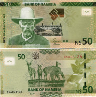 NAMIBIA       50 Dollars       P-13b       2016        UNC - Namibië