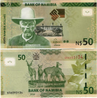 NAMIBIA       50 Dollars       P-13b       2016        UNC - Namibia