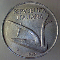 REPUBBLICA ITALIANA 10 Lire Spighe 1979 QFDC  - 10 Lire