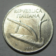 REPUBBLICA ITALIANA 10 Lire Spighe 1976 SPL  - 10 Liras