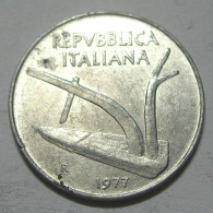 REPUBBLICA ITALIANA 10 Lire Spighe 1977 QSPL  - 10 Liras