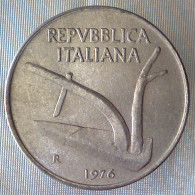 REPUBBLICA ITALIANA 10 Lire Spighe 1976 SPL - 10 Liras