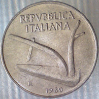 REPUBBLICA ITALIANA 10 Lire Spighe 1980 SPL++  - 10 Lire