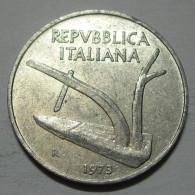 REPUBBLICA ITALIANA 10 Lire Spighe 1973 BB+  - 10 Lire