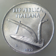 REPUBBLICA ITALIANA 10 Lire Spighe 1972 FDC  - 10 Liras