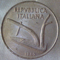 REPUBBLICA ITALIANA 10 Lire Spighe 1980 SPL  - 10 Lire