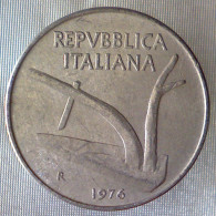 REPUBBLICA ITALIANA 10 Lire Spighe 1976 QSPL  - 10 Liras