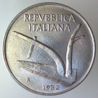 REPUBBLICA ITALIANA 10 Lire Spighe 1982 FDC  - 10 Liras