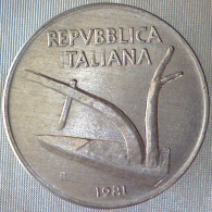 REPUBBLICA ITALIANA 10 Lire Spighe 1981 QFDC  - 10 Lire