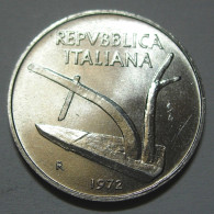 REPUBBLICA ITALIANA 10 Lire Spighe 1972 QFDC  - 10 Lire