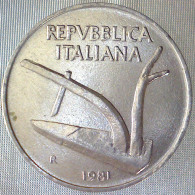 REPUBBLICA ITALIANA 10 Lire Spighe 1981 QFDC  - 10 Liras