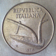 REPUBBLICA ITALIANA 10 Lire Spighe 1976 BB QSPL  - 10 Liras