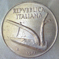 REPUBBLICA ITALIANA 10 Lire Spighe 1981 QFDC  - 10 Liras