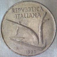 REPUBBLICA ITALIANA 10 Lire Spighe 1980 QSPL  - 10 Lire