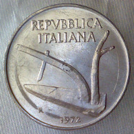 REPUBBLICA ITALIANA 10 Lire Spighe 1972 SPL  - 10 Liras