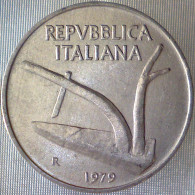 REPUBBLICA ITALIANA 10 Lire Spighe 1979 SPL QFDC  - 10 Lire