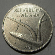 REPUBBLICA ITALIANA 10 Lire Spighe 1981 SPL QFDC  - 10 Liras