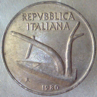 REPUBBLICA ITALIANA 10 Lire Spighe 1980 QSPL  - 10 Lire