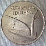 REPUBBLICA ITALIANA 10 Lire Spighe 1981 SPL QFDC  - 10 Lire