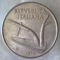 REPUBBLICA ITALIANA 10 Lire Spighe 1976 BB+  - 10 Lire