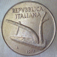 REPUBBLICA ITALIANA 10 Lire Spighe 1981 SPL QFDC  - 10 Liras