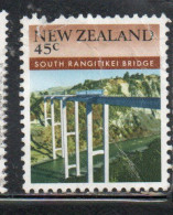 NEW ZEALAND NUOVA ZELANDA 1985 SOUTH RANGITIKEI BRIDGE 45c USED USATO OBLITERE' - Gebraucht