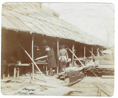 PHOTO - CHINE - SHANGHAI - FEVRIER 1911 - Marchand De Bois ? Marché ? Wood Seller ? Market ? - Asia