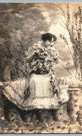 Woman In Love Sat At Balustrade France Ca 1900 Set 6 Postcards Sequential - Verzamelingen & Kavels