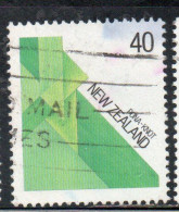 NEW ZEALAND NUOVA ZELANDA 1987 MAORI FIBER ART PONA KNOT 40c USED USATO OBLITERE' - Gebraucht