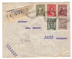 Registered Certificado1937 Santa Fe Marcello Jodry Argentina Argentine Boom Belgique Léon Verbist - Storia Postale