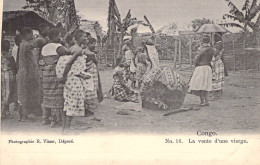 Congo Belge - La Vente D'uune Vierge - Animé - Indigène - Phot. Visser - Carte Postale Ancienne - Congo Belge