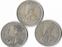 AUSTRALIE  GEORGES V  ,6 Pence,   Lot De 3,1934 ,1935, & 1936  Argent , TTB - Sin Clasificación