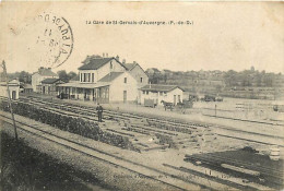 Dpts Div. -ref-BK476- Puy De Dôme - Saint Gervais D Auvergne - St Gervais D Auvergne - Gare - Ligne De Chemin De Fer - - Saint Gervais D'Auvergne