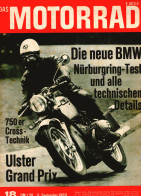 22009 " DAS MOTORRAD-NUMMER 18-6 SEPTEMBER 1969-VON SEITE 707 BIS SEITE 742 + 4 DES COVERS " - Other & Unclassified