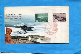 JAPON-ENVELOPPE  F D C-illustrée HakusaN National Park-2 Stamps N°733-4 - Storia Postale