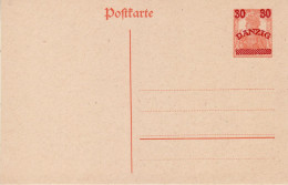 DANZIG 1920 POSTCARD MiNr P 6  (*) - Enteros Postales