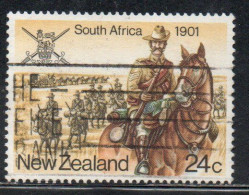NEW ZEALAND NUOVA ZELANDA 1984 MILITARY HISTORY SOUTH AFRICA 1901 24c USED USATO OBLITERE' - Oblitérés