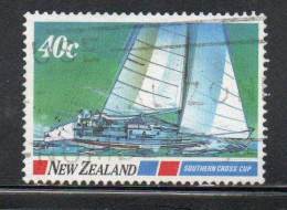 NEW ZEALAND NUOVA ZELANDA 1987 BLUE WATER CLASSICS SOUTHERN CROSS CUP 24c USED USATO OBLITERE' - Gebraucht